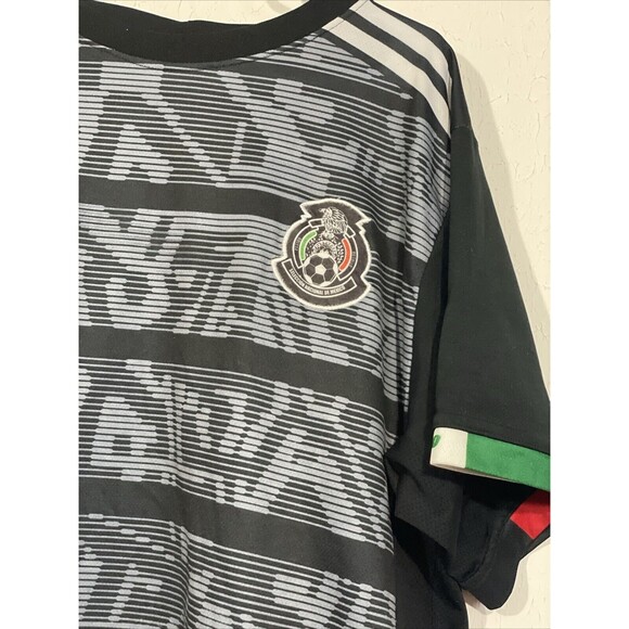 Adidas Mexico National Soccer Football 2019 Away Black Jersey Shirt Large - Picture 2 of 4